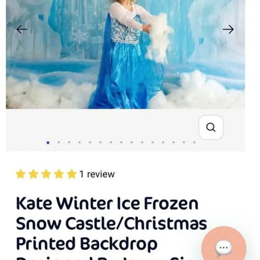 Frozen Winter Ice Castle Christmas Photography Backdrop Background